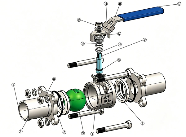  3-Piece Butt Weld Ball Valve