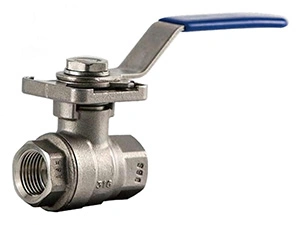 2-Piece Threaded Ball Valve (Stainless Steel Valve with ISO 5211 Mounting Pad)